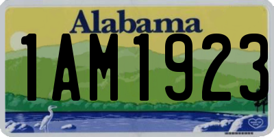 AL license plate 1AM1923