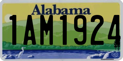 AL license plate 1AM1924