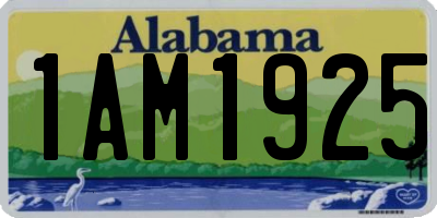 AL license plate 1AM1925