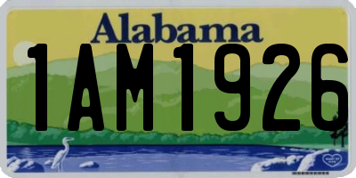 AL license plate 1AM1926