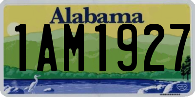 AL license plate 1AM1927