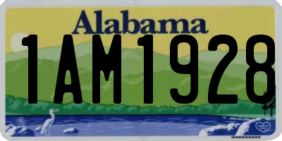 AL license plate 1AM1928