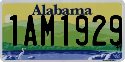AL license plate 1AM1929