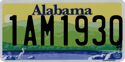 AL license plate 1AM1930