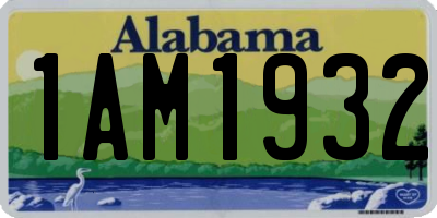 AL license plate 1AM1932