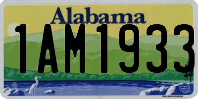 AL license plate 1AM1933