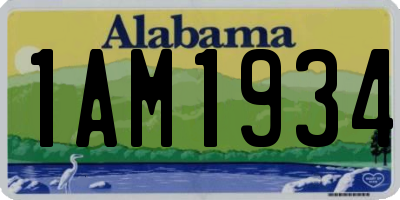 AL license plate 1AM1934