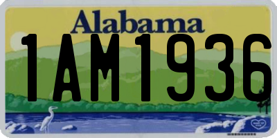 AL license plate 1AM1936