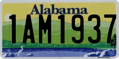 AL license plate 1AM1937