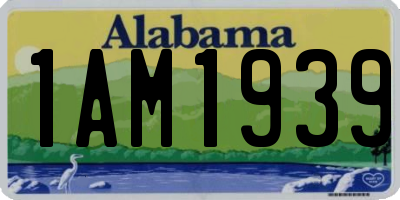 AL license plate 1AM1939