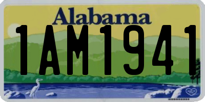 AL license plate 1AM1941