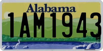 AL license plate 1AM1943