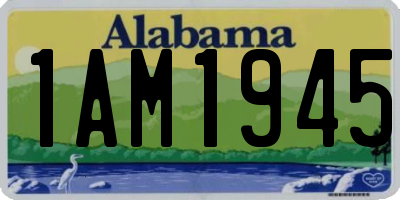 AL license plate 1AM1945