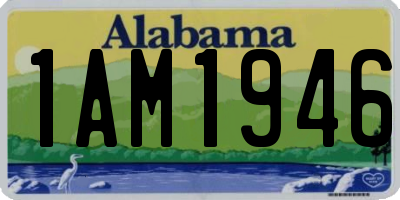 AL license plate 1AM1946