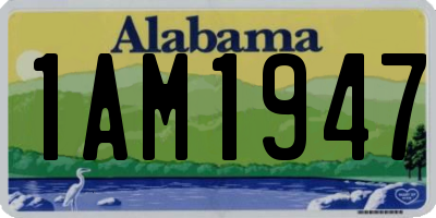 AL license plate 1AM1947