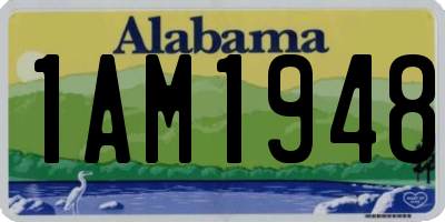 AL license plate 1AM1948