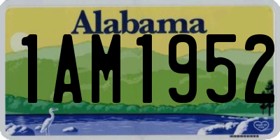 AL license plate 1AM1952