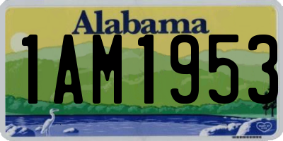 AL license plate 1AM1953