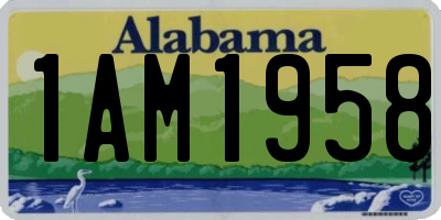 AL license plate 1AM1958