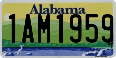 AL license plate 1AM1959