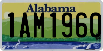 AL license plate 1AM1960