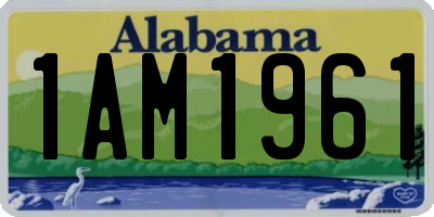 AL license plate 1AM1961