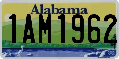 AL license plate 1AM1962