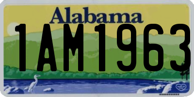 AL license plate 1AM1963