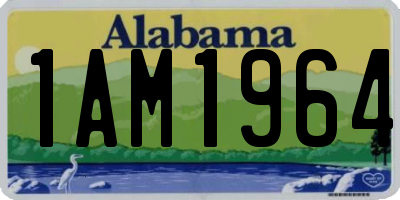 AL license plate 1AM1964