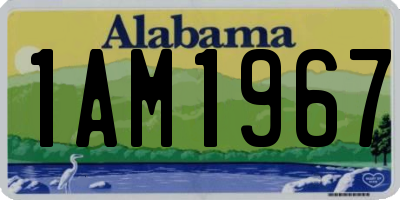 AL license plate 1AM1967