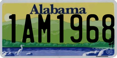AL license plate 1AM1968