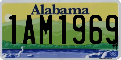 AL license plate 1AM1969