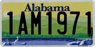 AL license plate 1AM1971