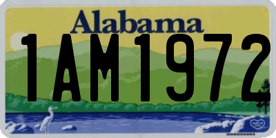 AL license plate 1AM1972