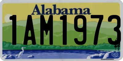 AL license plate 1AM1973