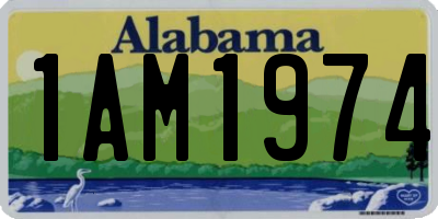 AL license plate 1AM1974