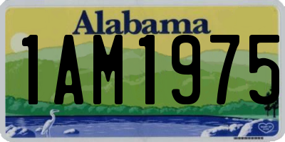 AL license plate 1AM1975