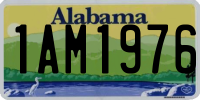 AL license plate 1AM1976