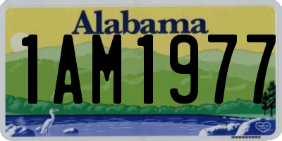 AL license plate 1AM1977