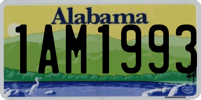 AL license plate 1AM1993