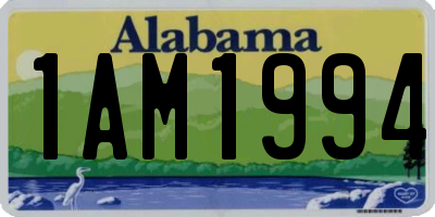 AL license plate 1AM1994
