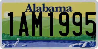 AL license plate 1AM1995