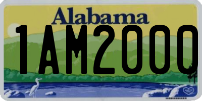 AL license plate 1AM2000