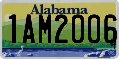 AL license plate 1AM2006