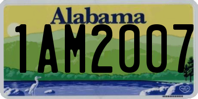AL license plate 1AM2007