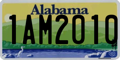 AL license plate 1AM2010