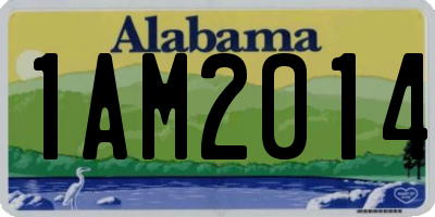AL license plate 1AM2014