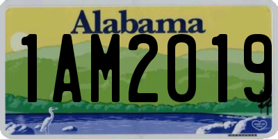 AL license plate 1AM2019