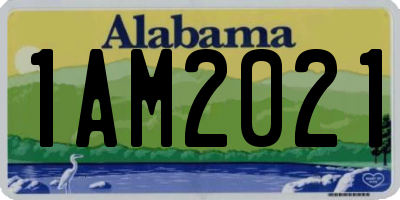 AL license plate 1AM2021