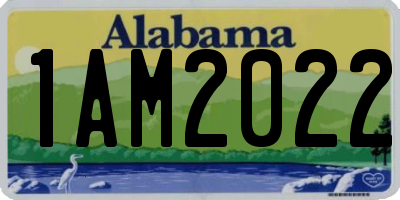 AL license plate 1AM2022